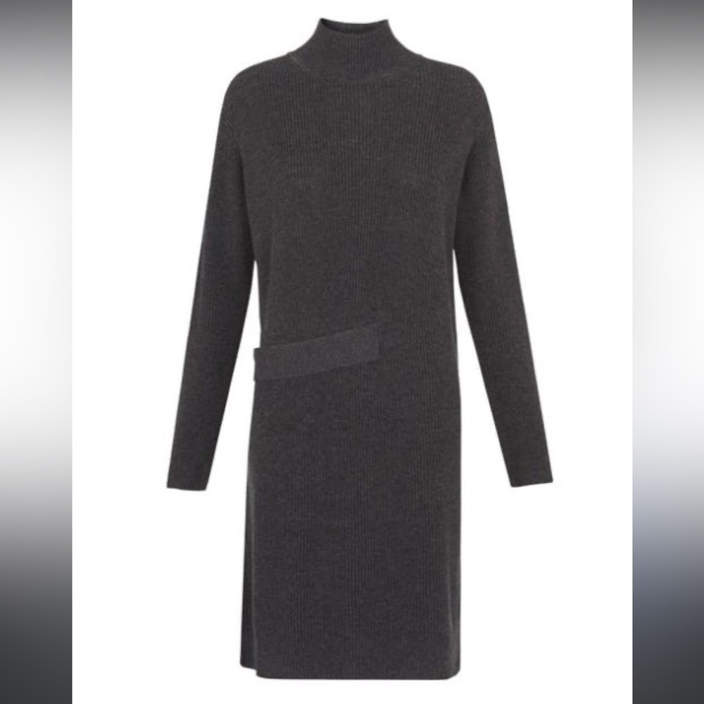 Whistles Charcoal Gray Knit‎ Sweater Dress Medium
